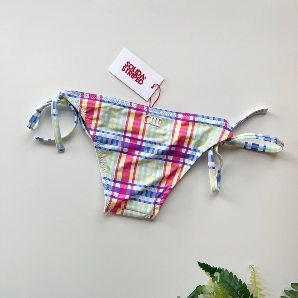 Solid & Striped The Iris Bikini Bottom Multi Plaid - Picture 4 of 7